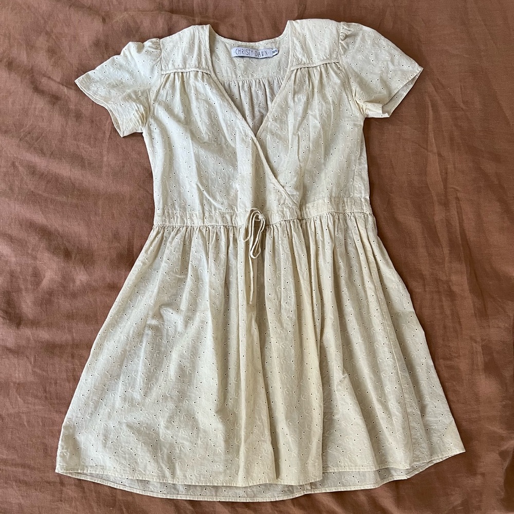 Christy Dawn the Donna dress cream eyelet XS